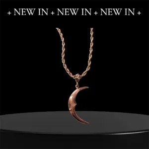 Necklace - Rose Crescent Moon & Dimaond