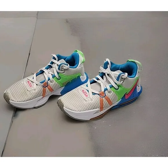 Nike LeBron Witness 7 Sneakers Grey Fog Hyper Pink DM1123-003 Trainers Size 10