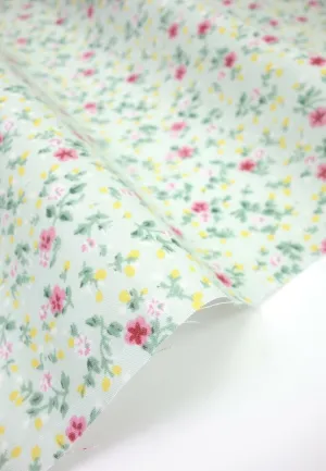 Olivia Green Shabby Chic Polycotton Floral Fabric Select Size