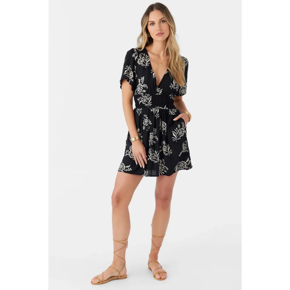 O'NEILL AMOS NADIA PAISLEY DRESS BLACK