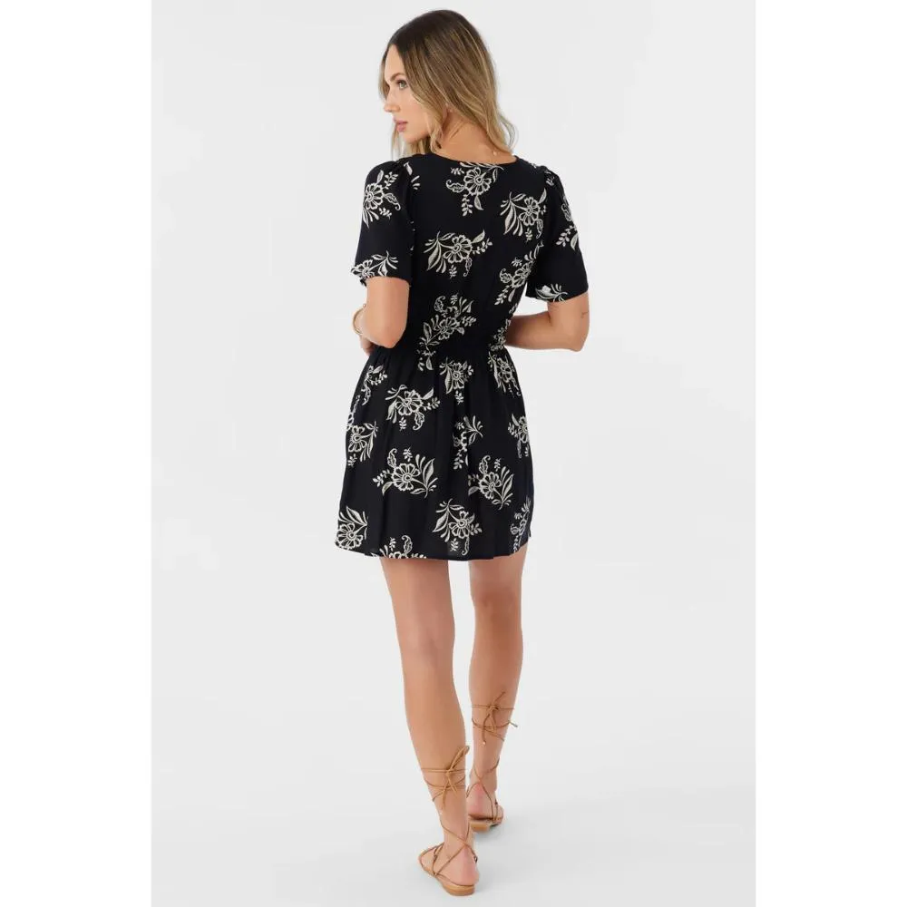 O'NEILL AMOS NADIA PAISLEY DRESS BLACK