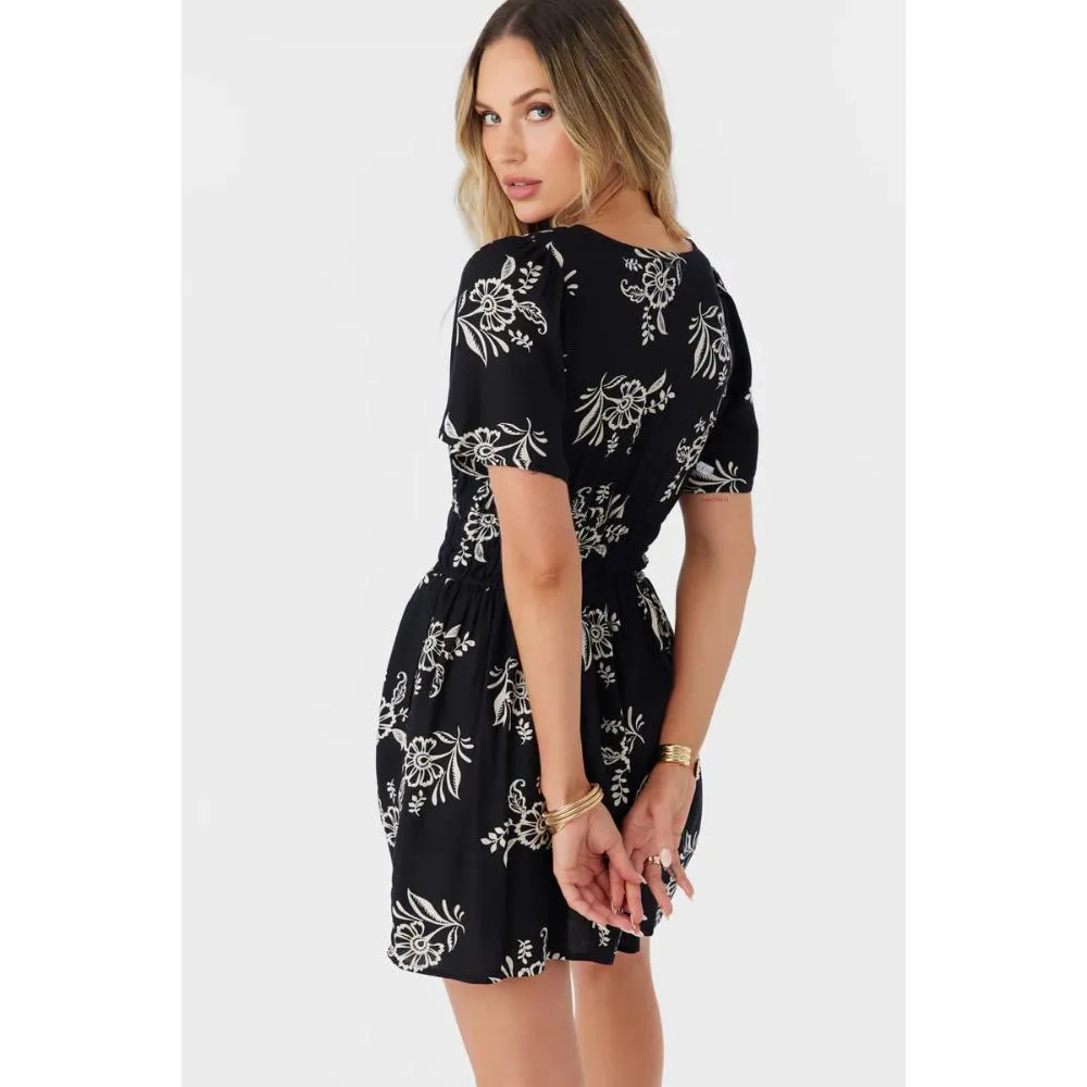 O'NEILL AMOS NADIA PAISLEY DRESS BLACK