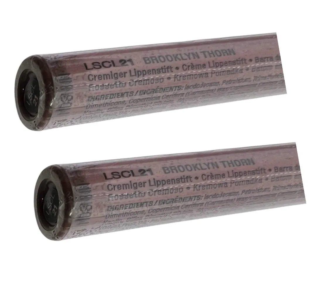 Pack of 2 NYX Liquid Suede Cream Lipstick, Brooklyn Thorn LSCL21