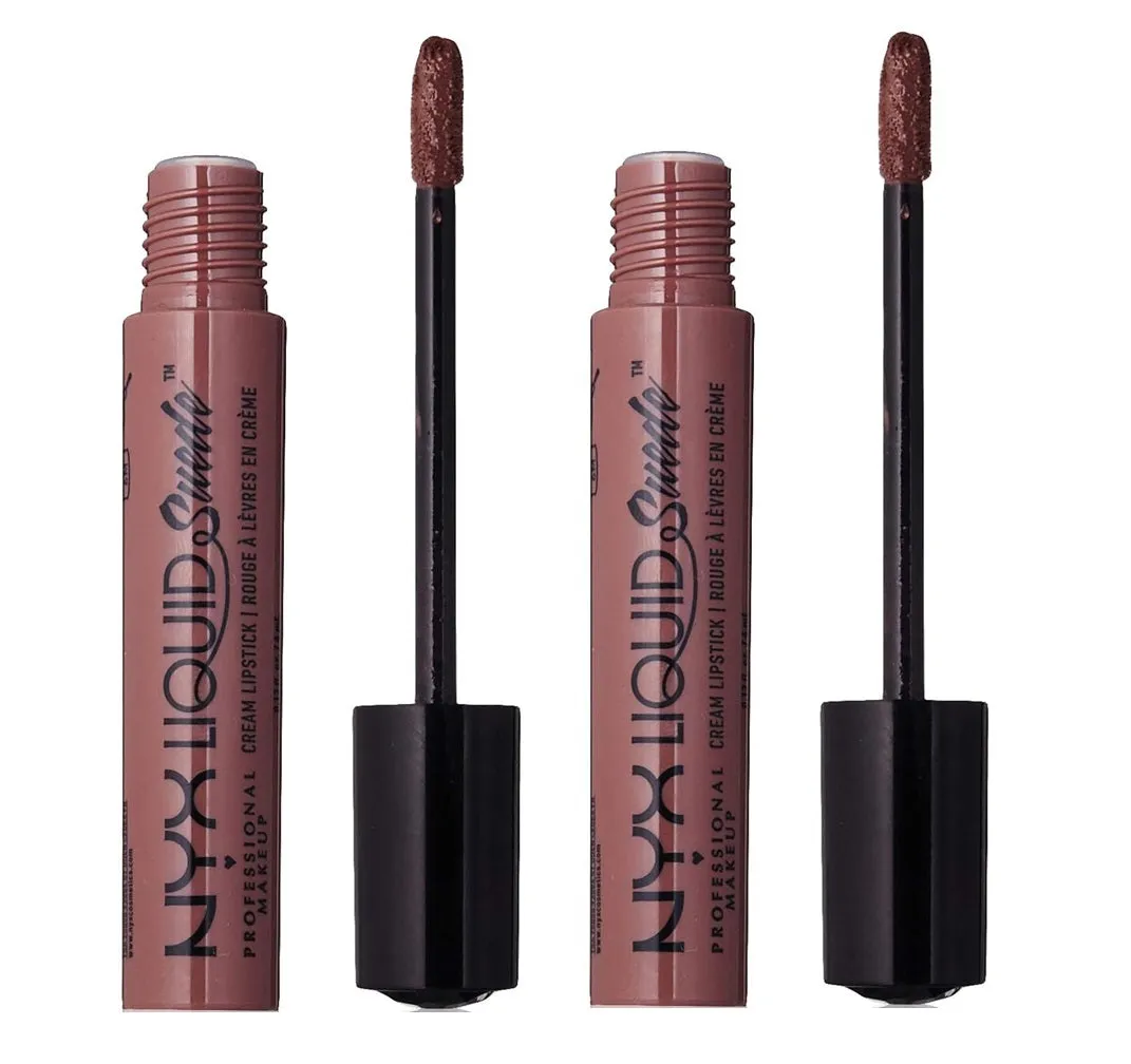 Pack of 2 NYX Liquid Suede Cream Lipstick, Brooklyn Thorn LSCL21