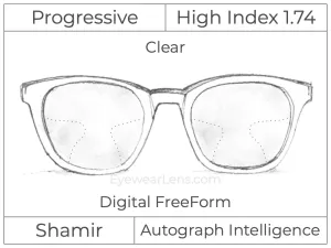 Progressive - Shamir - Autograph Intelligence - Digital - High Index 1.74 - Clear