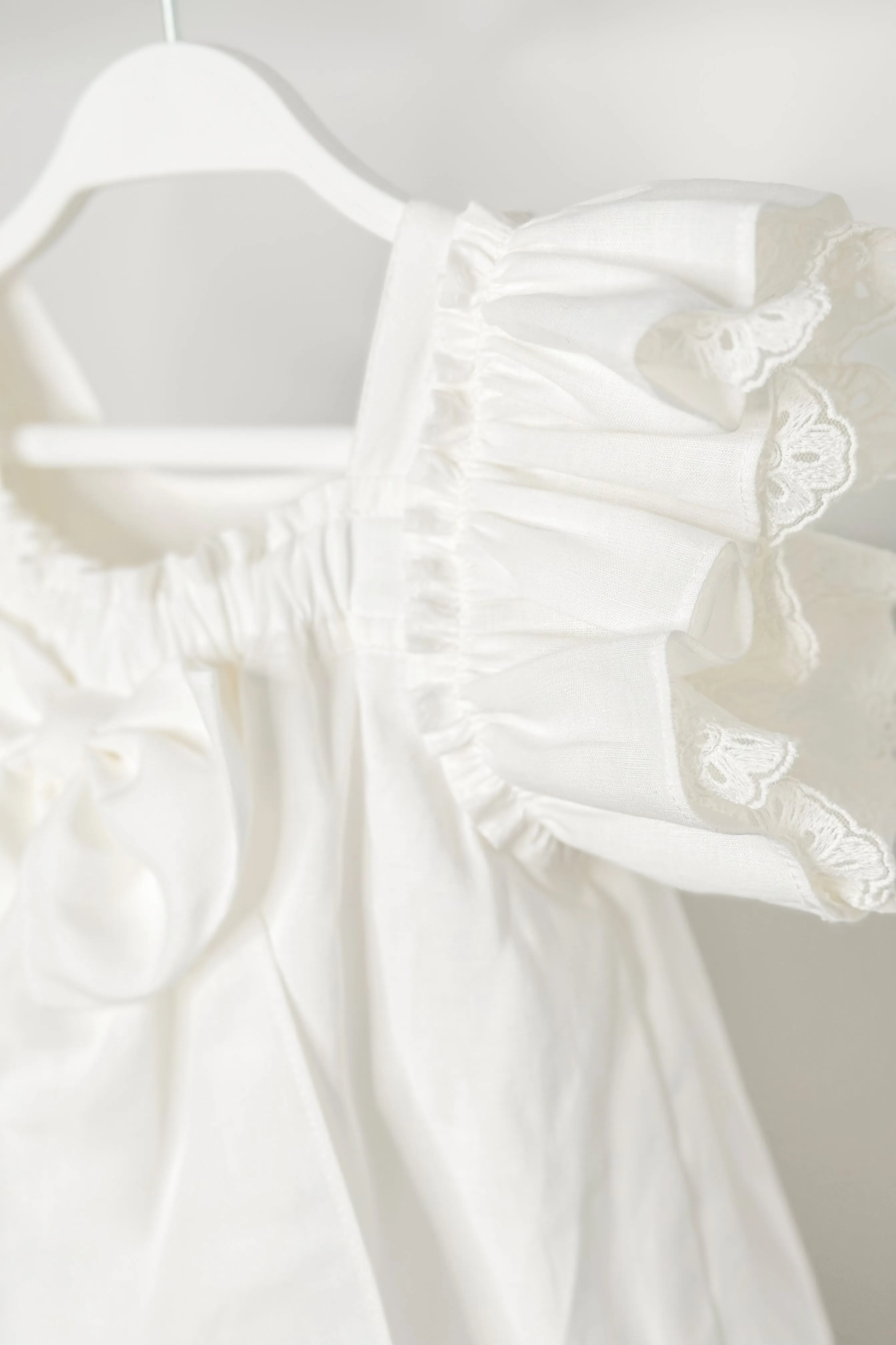 "Celine" Ivory Lace Sleeve Dress
