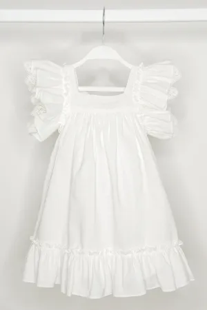 "Celine" Ivory Lace Sleeve Dress