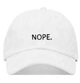 "NOPE" Casquette Baseball Snapback Brodée Beige - URB1™
