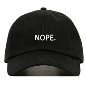 "NOPE" Casquette Baseball Snapback Brodée Beige - URB1™