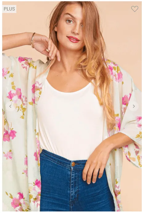 SALE- Lulu Floral Chiffon Kimono (3 colors)