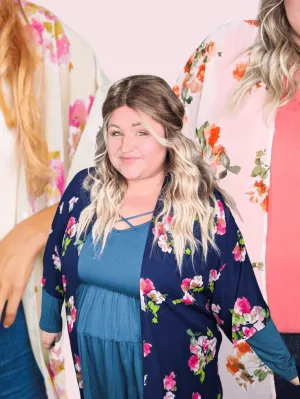 SALE- Lulu Floral Chiffon Kimono (3 colors)