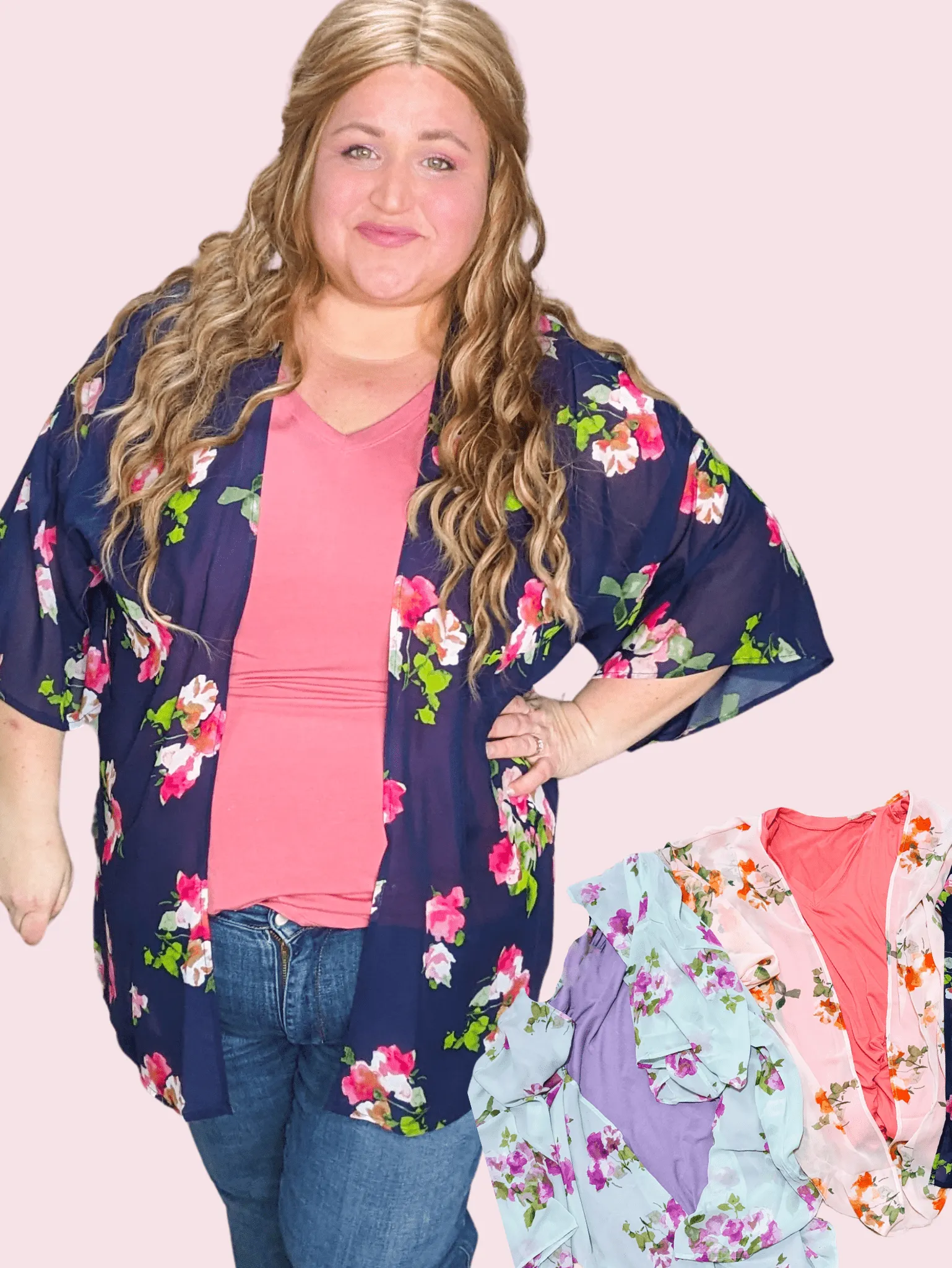 SALE- Lulu Floral Chiffon Kimono (3 colors)