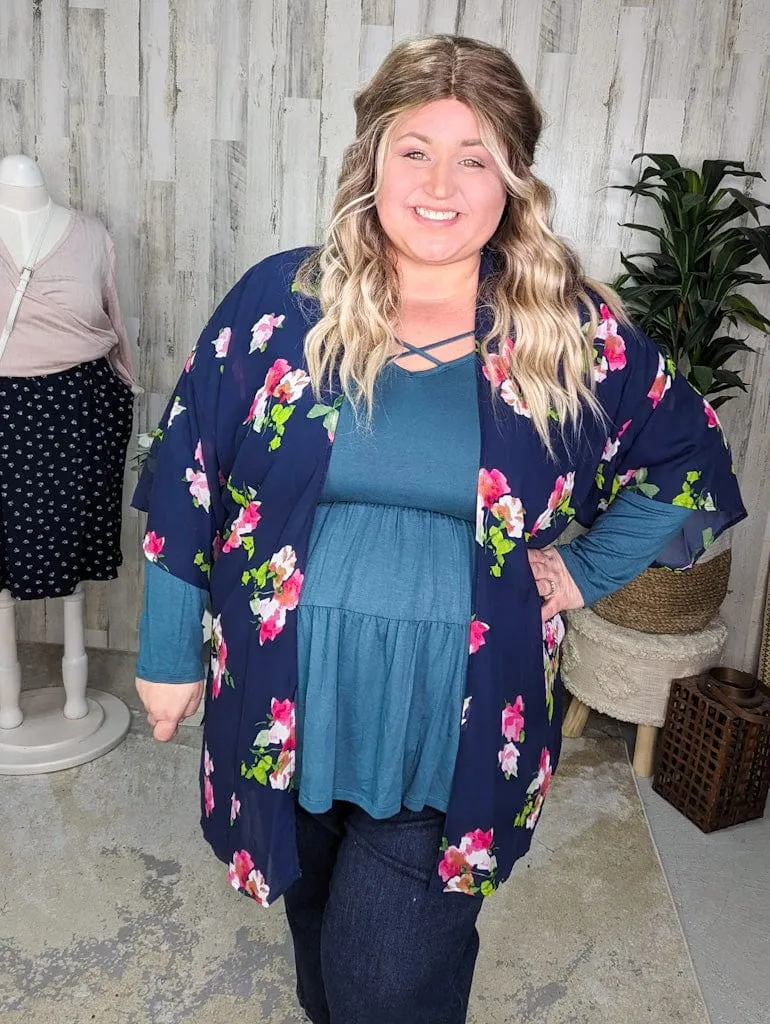 SALE- Lulu Floral Chiffon Kimono (3 colors)
