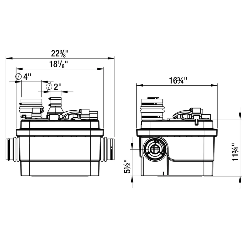 Saniflo Sanicubic 1 Above the Floor Simplex Grinder Pump - 089