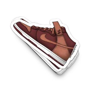 SB Dunk Mid "Team Red Pony" Sneaker Sticker