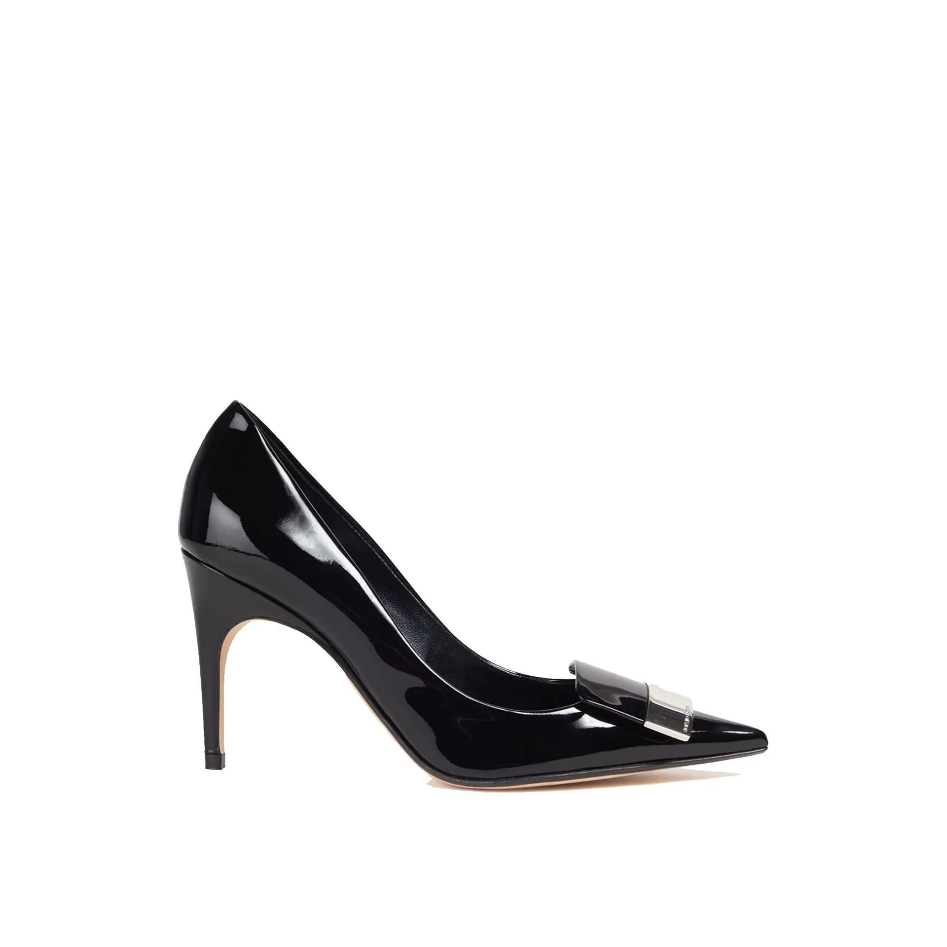 SERGIO ROSSI Elegant Leather Pumps with 9.5 cm Heels
