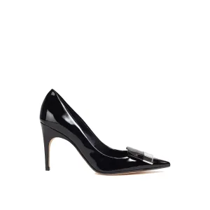 SERGIO ROSSI Elegant Leather Pumps with 9.5 cm Heels