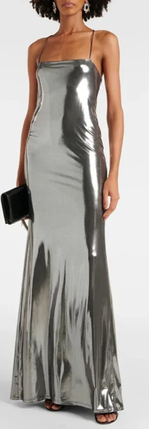 Spaghetti Straps Backless Long Dress