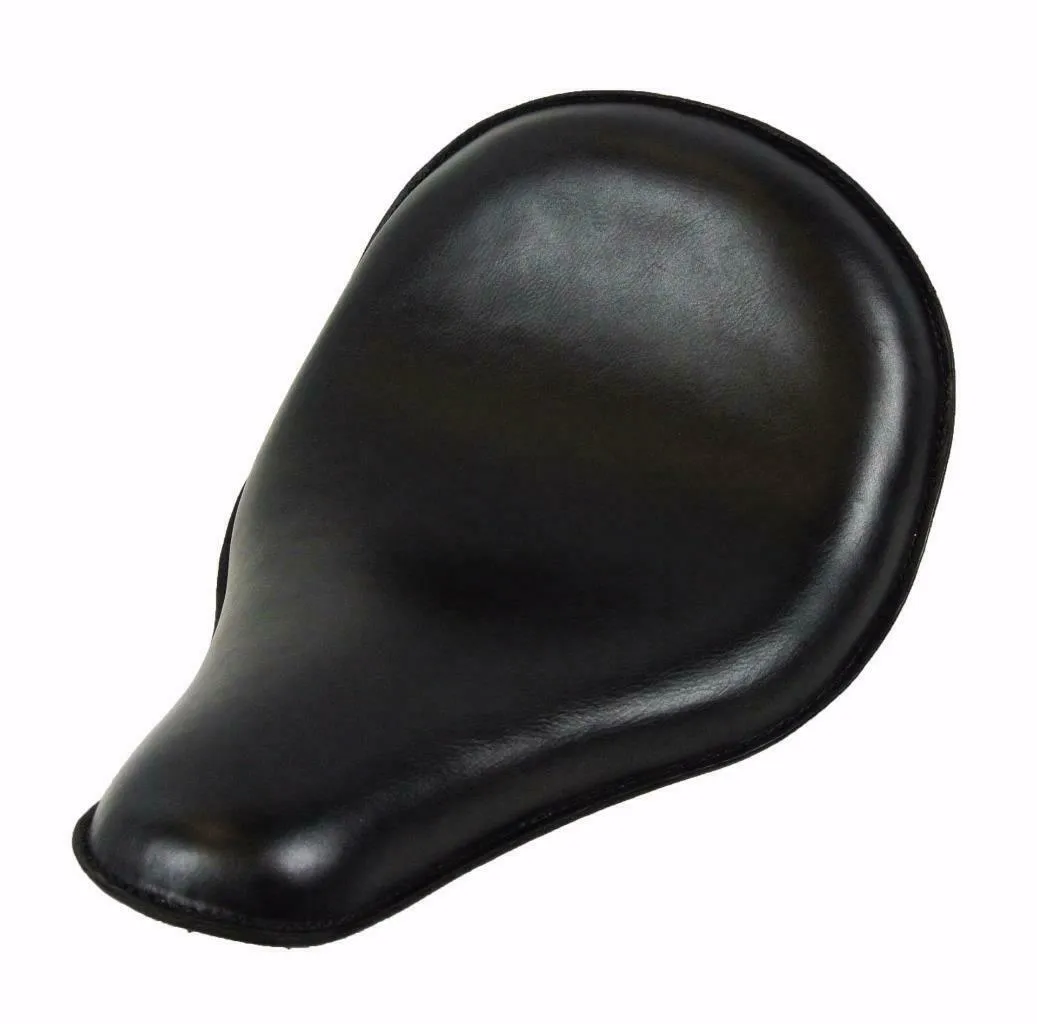 Spring Solo Seat Chopper Sporster Harley Bobber 11x15" High Back Black Leather