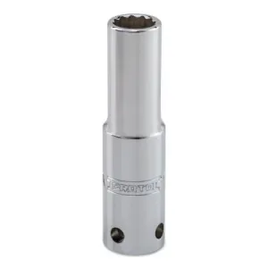 Stanley® Products Tether-Ready Drive Deep Sockets, 1/2 in Drive, 1/2 in, 3 1/4 in L, 12 Points, 5316-TT