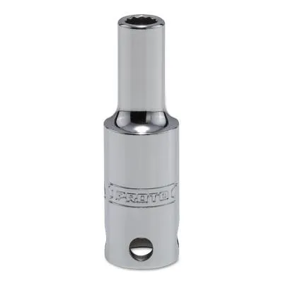 Stanley® Products Tether-Ready Drive Deep Sockets, 3/8 in Drive, 12 mm, 2 1/8 in L, 12 Points, 5012M-TT