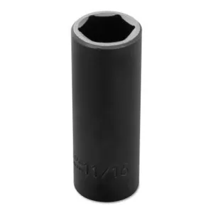 Stanley?? Products Torqueplus Deep Impact Sockets , 3/8 in Drive, 11/16 in Opening, 6 Points, 7722H