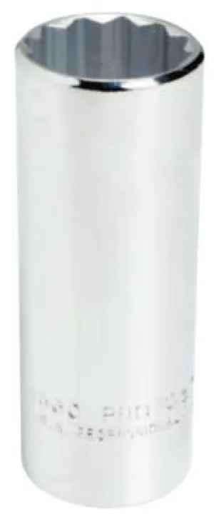 Stanley?? Products Torqueplus Deep Sockets, 1/2 in Drive, 7/8 in Opening, 12 Points, 5328