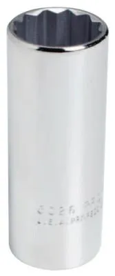 Stanley® Products Torqueplus Deep Sockets 3/8 in, 3/8 in Drive, 1/2 in, 12 Points, 5016