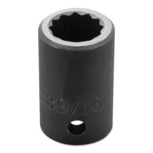 Stanley® Products Torqueplus Impact Sockets, 1/2 in Drive, 9/16 in Opening, 12 Points, 7418