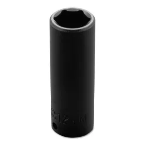 Stanley?? Products Torqueplus Metric Deep Impact Sockets 1/4 in, 1/4 in Drive, 12 mm, 6 Points, 6512MH