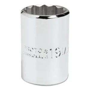 Stanley?? Products Torqueplus Metric Sockets 1/2 in, 1/2 in Drive, 18 mm, 12 Points, 5418M