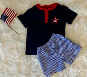 Stars & Stripes T-Shirt & Shorts Set