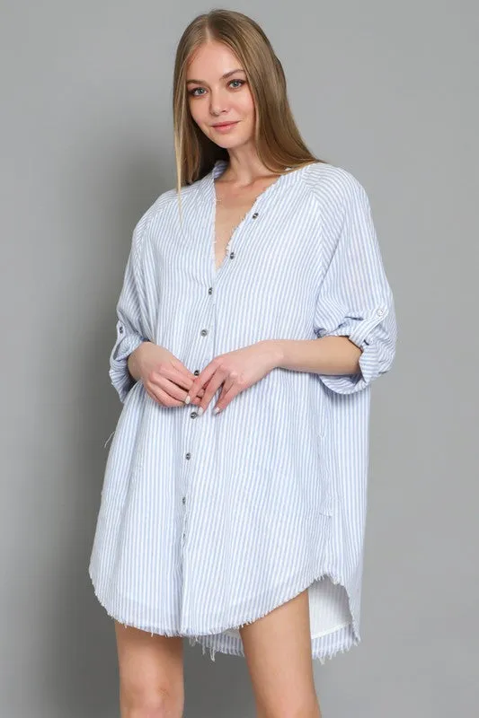Stripe Shirt Dress - Final Sale