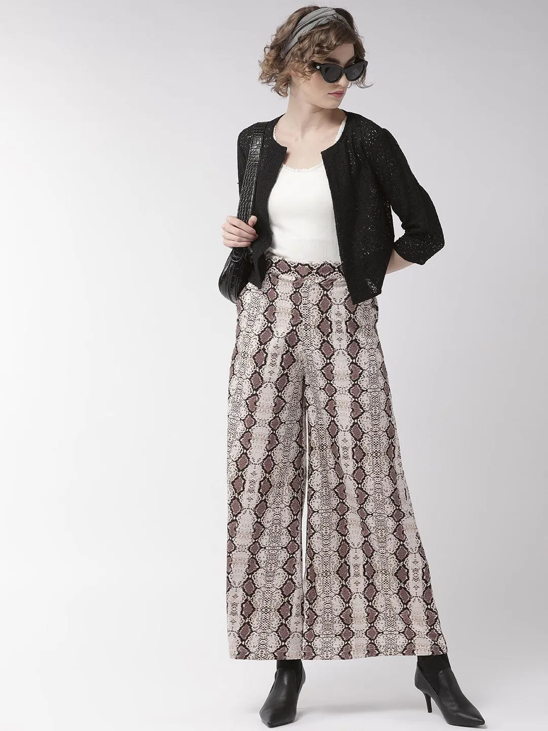 Style Quotient Women Off White Self Design Floral lace Regular Open Front Shrug