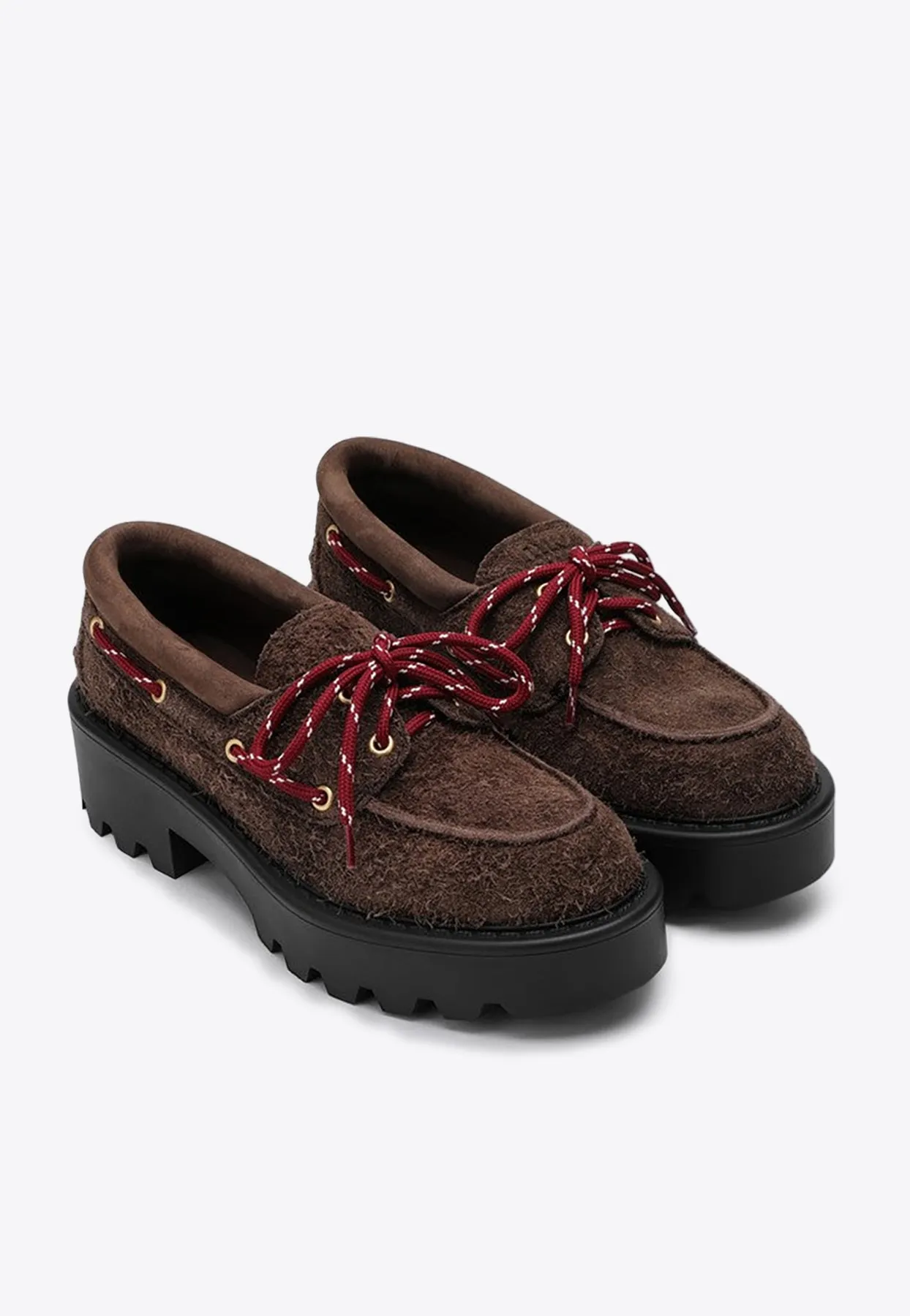 Suede Platform Loafers