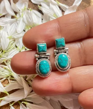 The Iksha Silver Gemstone Earstuds