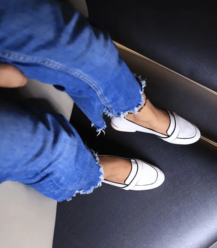 The Pipeline Loafers For Girls (White)