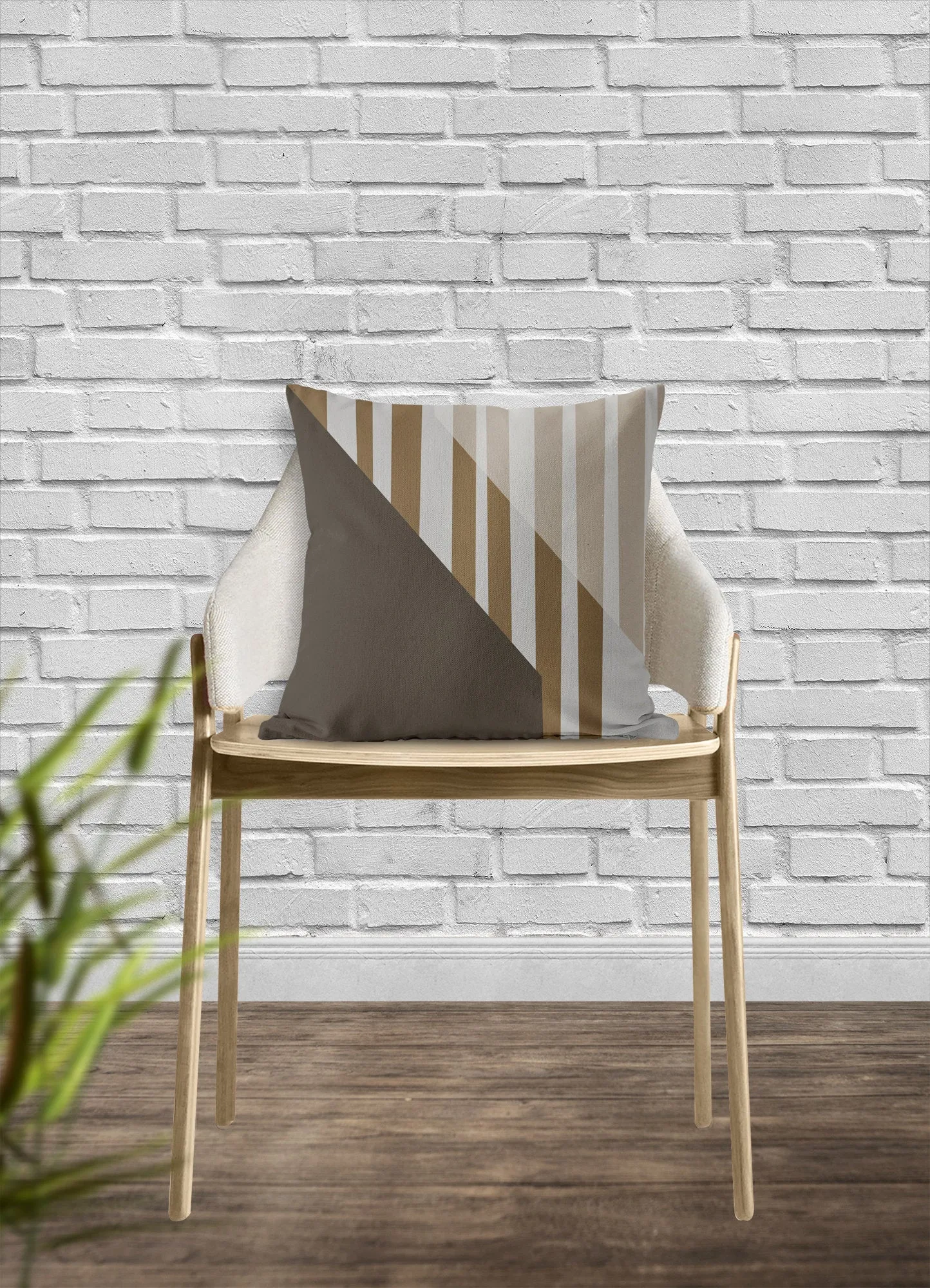Throw pillow with stripes, abstract, brown, taupe, khaki, earthy, modern pillow, Interior decor, home decor pillow cover and insert, home