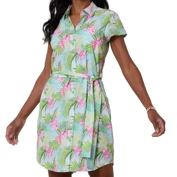 Tommy Bahama Coast Jungle Royal IlandZone  Sleeveless Dress XXS Fits like Small