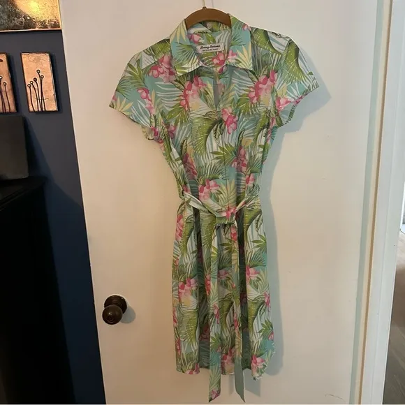 Tommy Bahama Coast Jungle Royal IlandZone  Sleeveless Dress XXS Fits like Small
