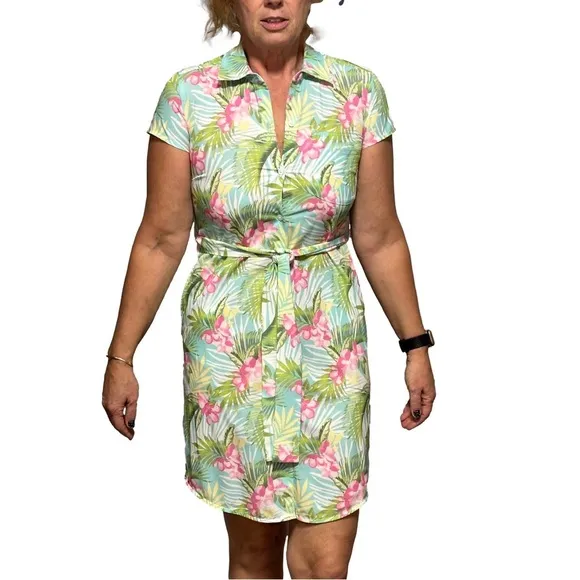 Tommy Bahama Coast Jungle Royal IlandZone  Sleeveless Dress XXS Fits like Small