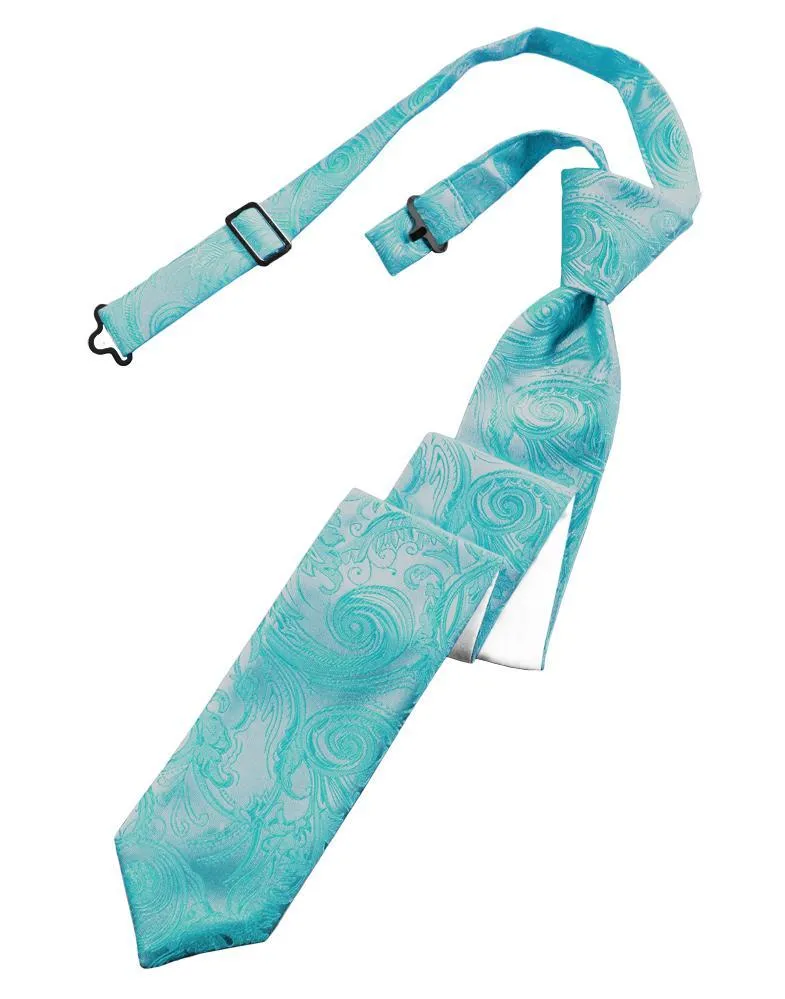 Turquoise Tapestry Skinny Necktie