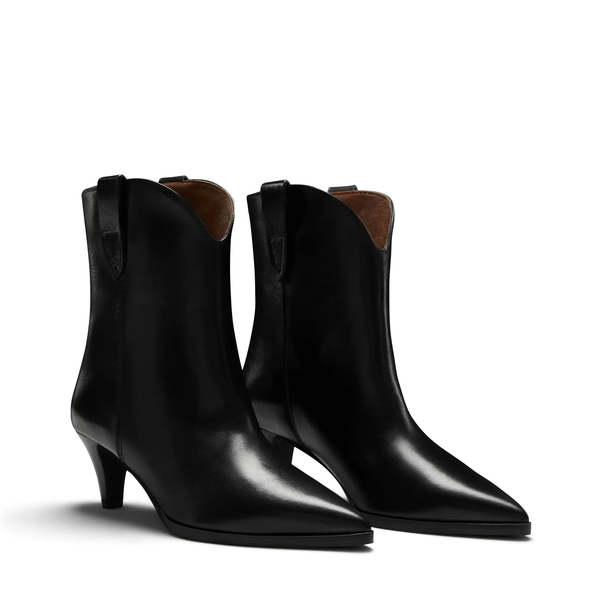 Vendôme Louane black calfskin leather boots