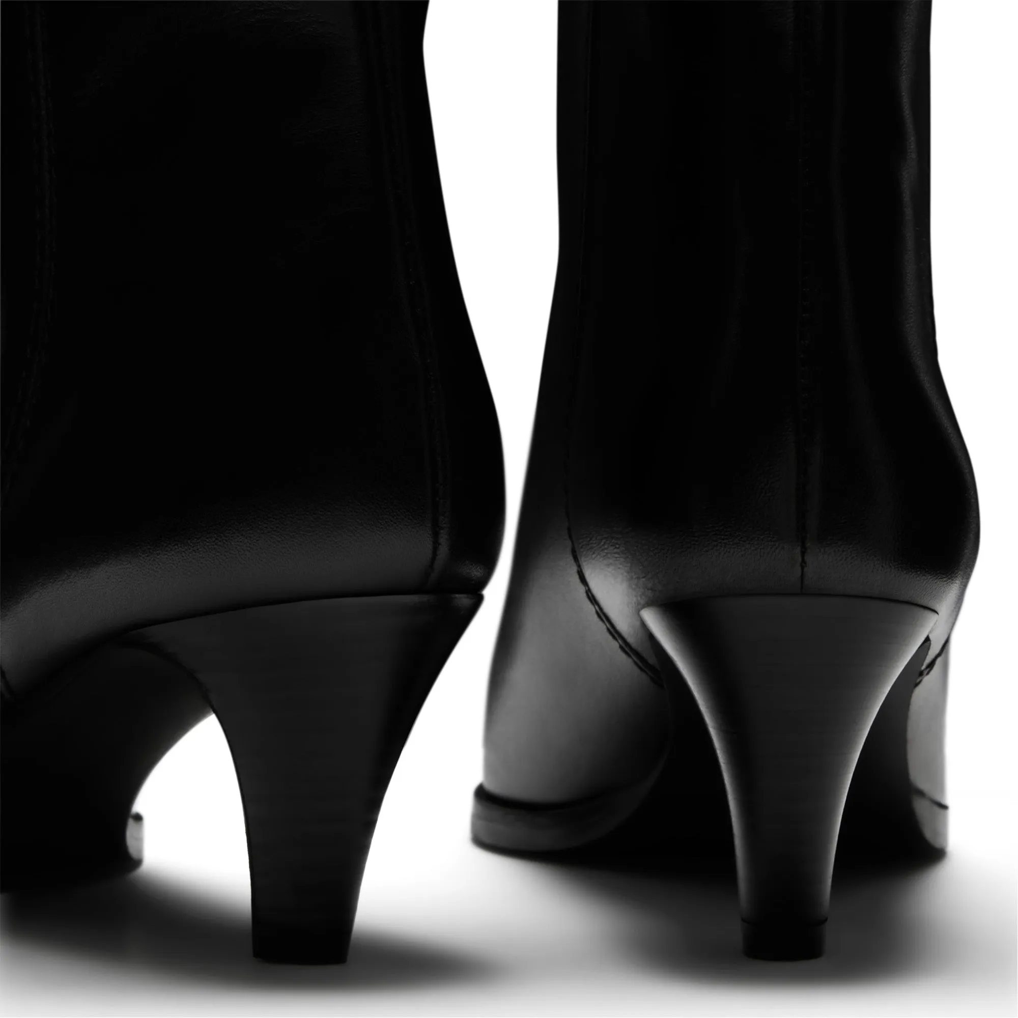 Vendôme Louane black calfskin leather boots