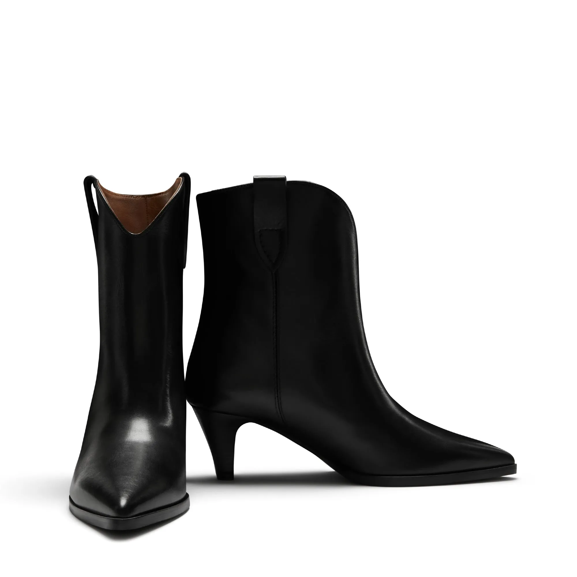 Vendôme Louane black calfskin leather boots