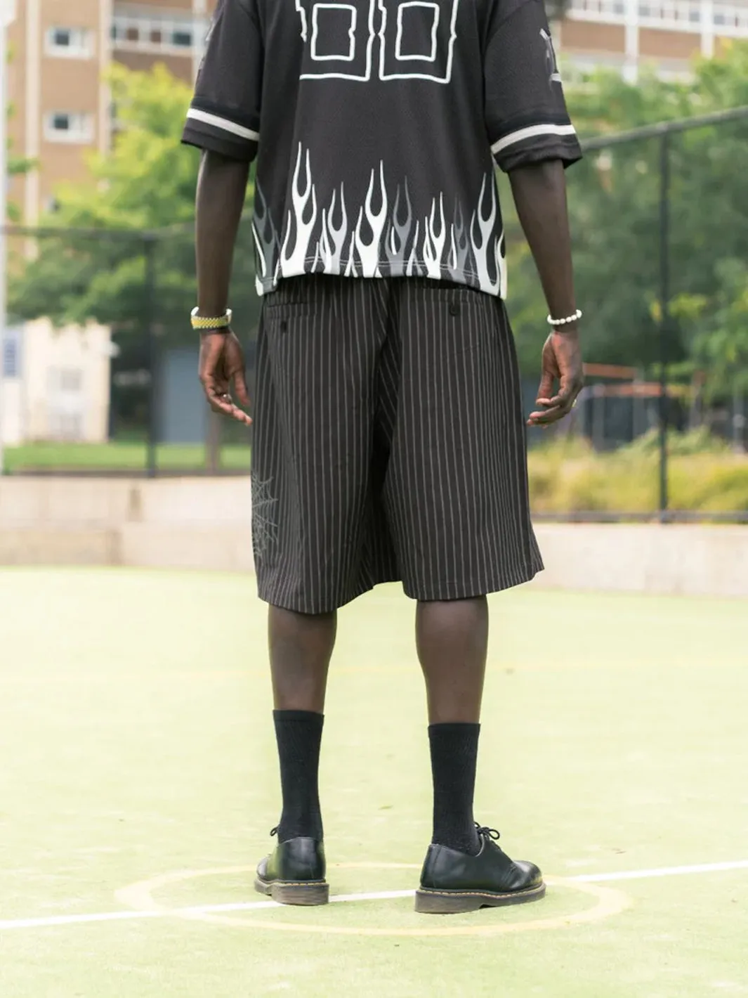 WEB PLEATED SHORTS