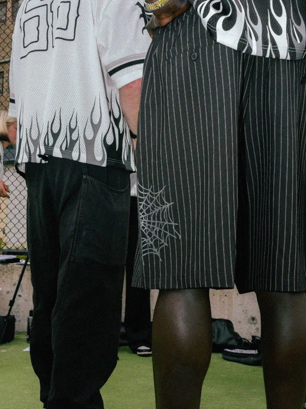 WEB PLEATED SHORTS
