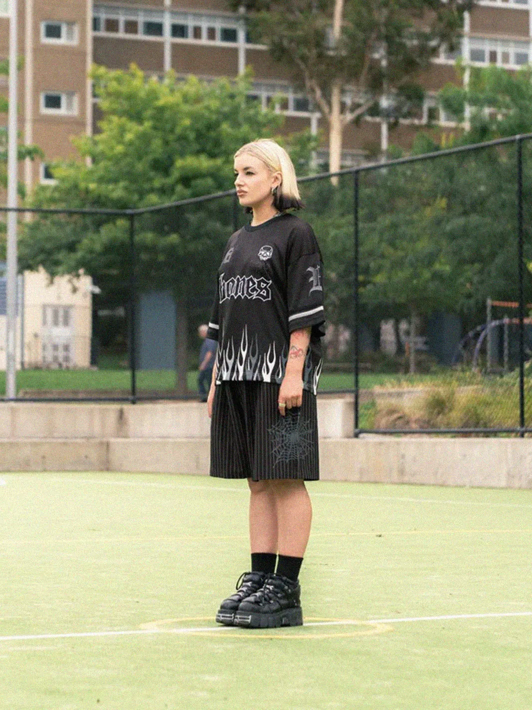 WEB PLEATED SHORTS