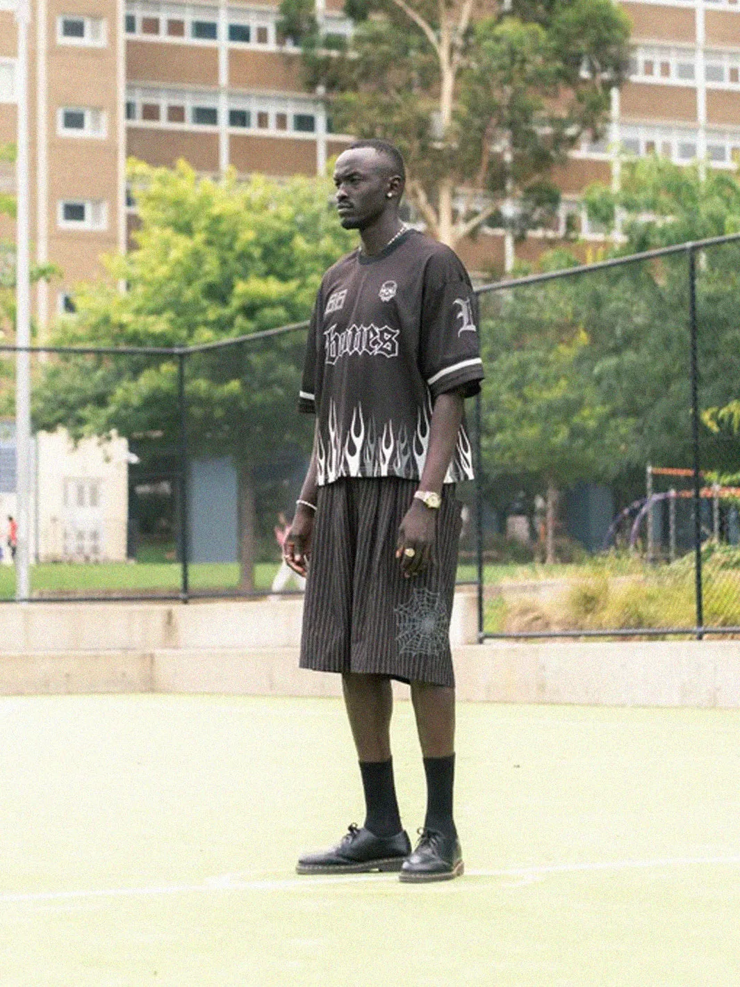 WEB PLEATED SHORTS