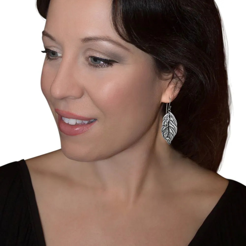 Windblown Leaf Earrings